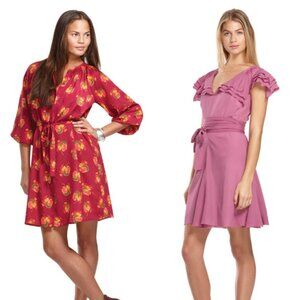 Target x Tucker Collab Floral Shift Dress with Waist Tie size Small